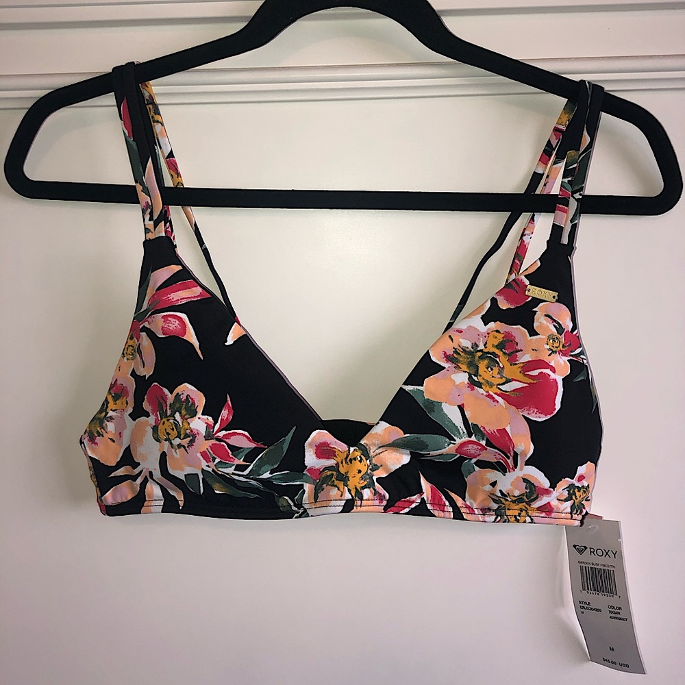 Roxy Garden Surf Triangle Bikini Top, NWT